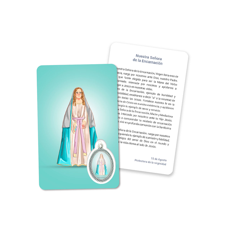 Carte avec prière à Notre-Dame de l'Incarnation 2