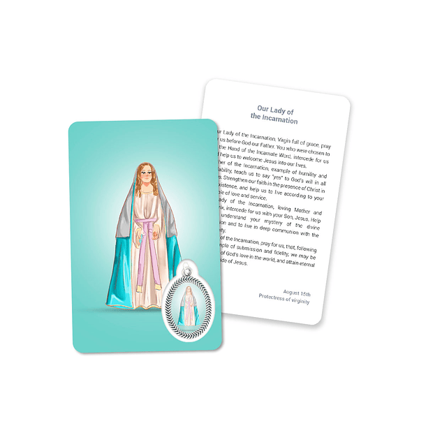 Cartão com oração de Nossa Senhora da Encarnação 4