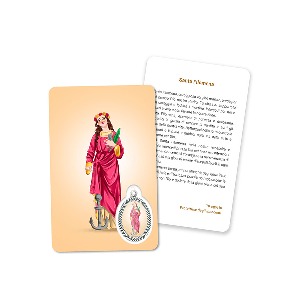 Cartão com oração de Santa Filomena 3
