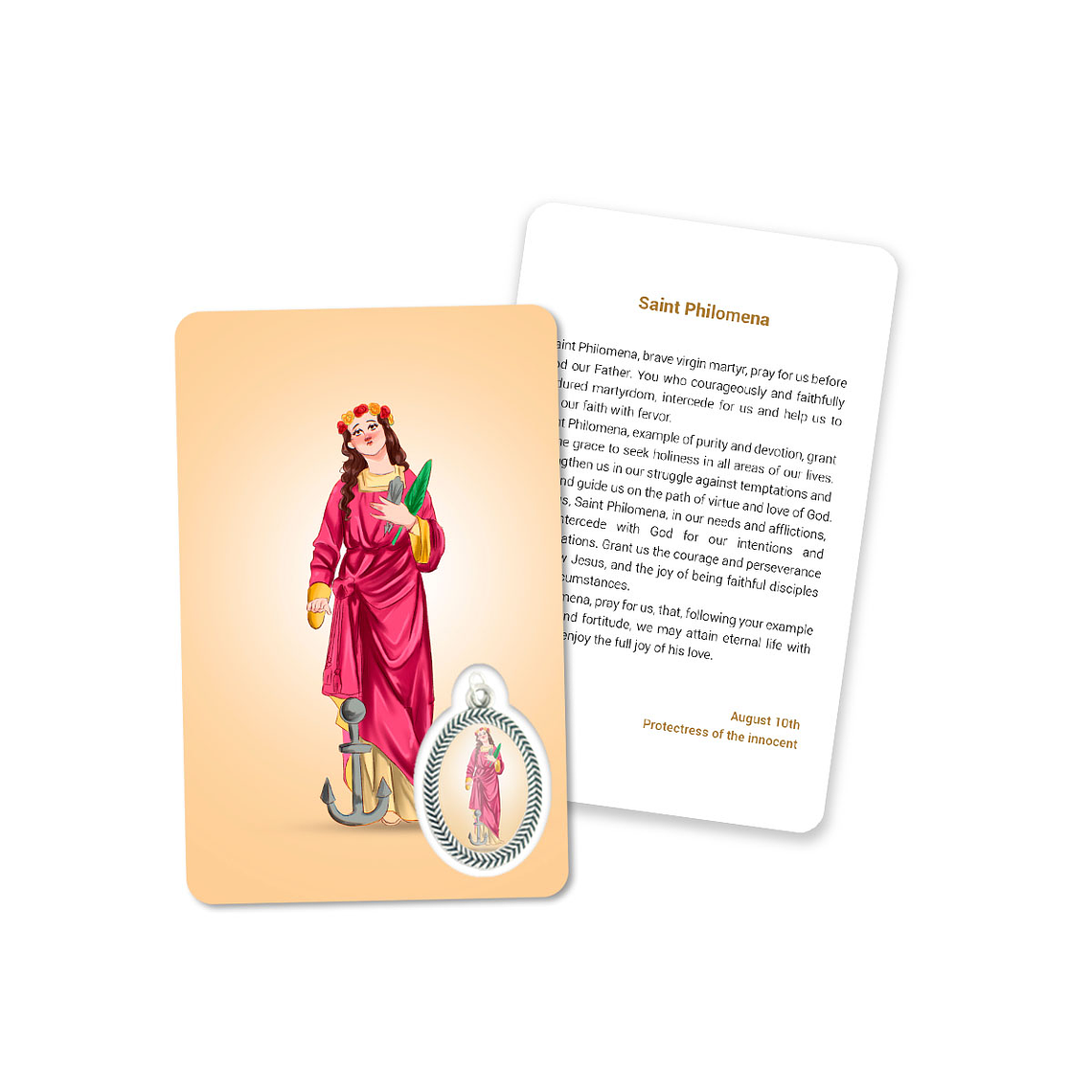 Prayer's card to Saint Philomena 4