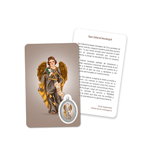 Prayer's card to Saint Gabriel the Archangel