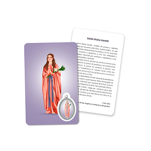 Prayer's card to Saint Maria Goretti