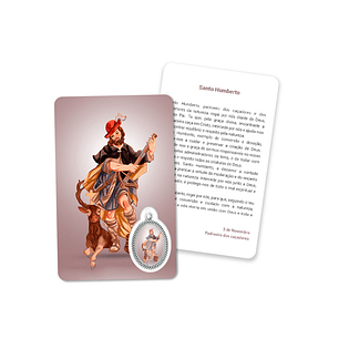 Prayer's card to Saint Hubert