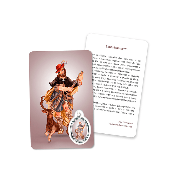 Cartão com oração de Santo Humberto 1