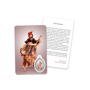 Prayer's card to Saint Hubert