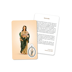 Cartão com oração de Santa Inês