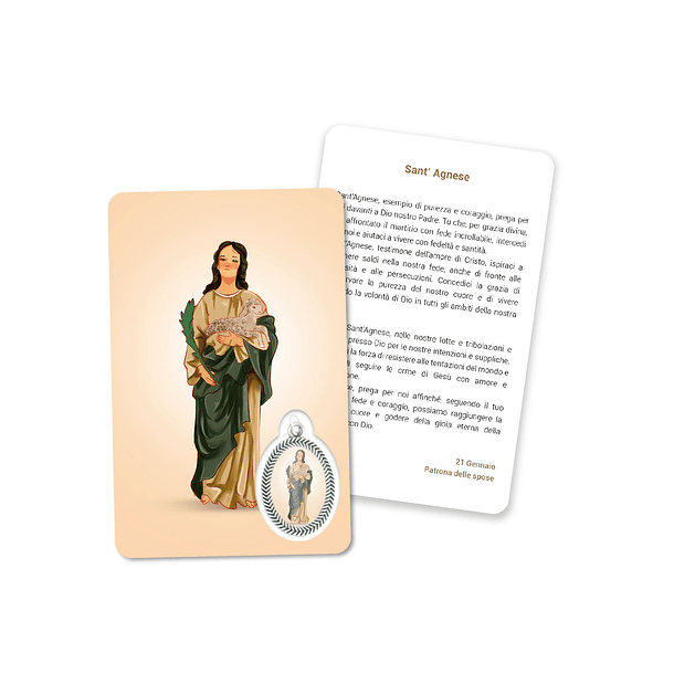 Prayer's card to Saint Agnes 3