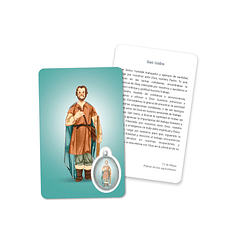 Prayer's card to Saint Isidore