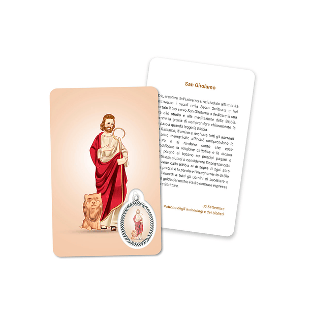 Prayer's card to Saint Jerome 3