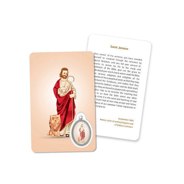 Prayer's card to Saint Jerome 4