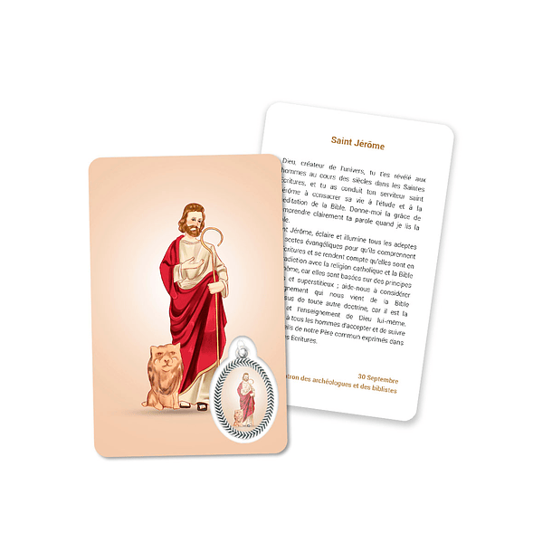 Prayer's card to Saint Jerome 5
