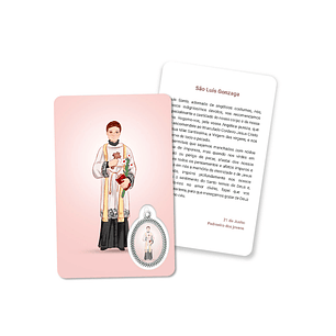 Prayer's card to Saint Aloysius Gonzaga