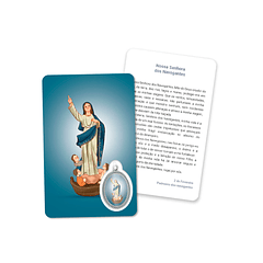 Cartão com oração de Nossa Senhora dos Navegantes