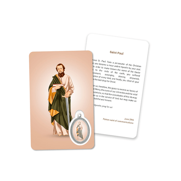 Prayer's card to Saint Paul 4