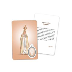 Prayer's card to Our Lady Pilgrim