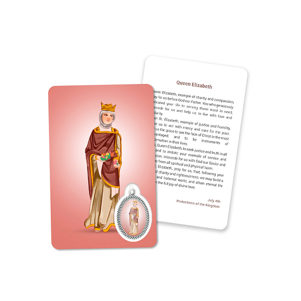 Cartão com oração de Rainha Santa Isabel 4
