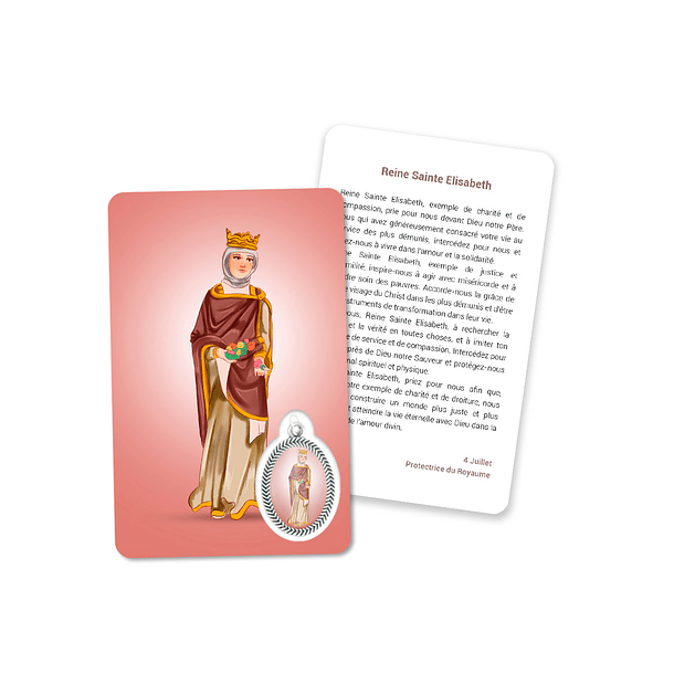 Cartão com oração de Rainha Santa Isabel 5