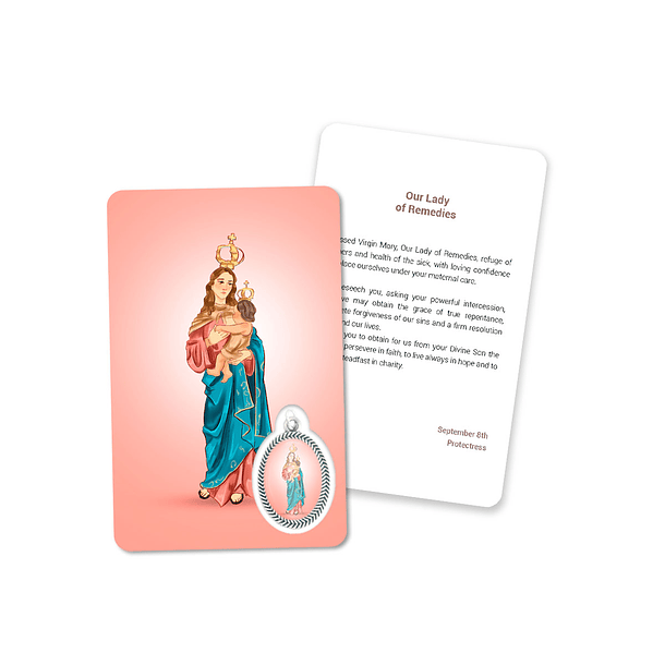 Cartão com oração de Nossa Senhora dos Remédios  4
