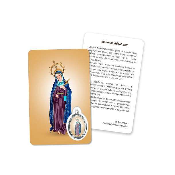 Prayer's card to Our Lady of Sorrows 3