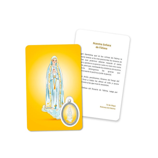 Prayer's card to Our Lady of Fátima 2