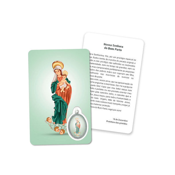 Cartão com oração de Nossa Senhora do Bom Parto 1