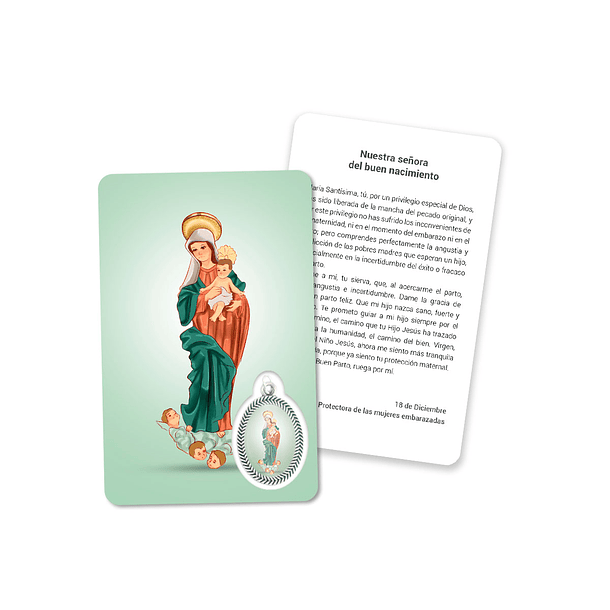 Cartão com oração de Nossa Senhora do Bom Parto 2