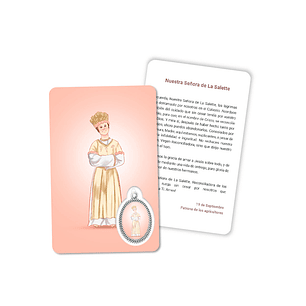 Prayer's card to Our Lady of La Salette