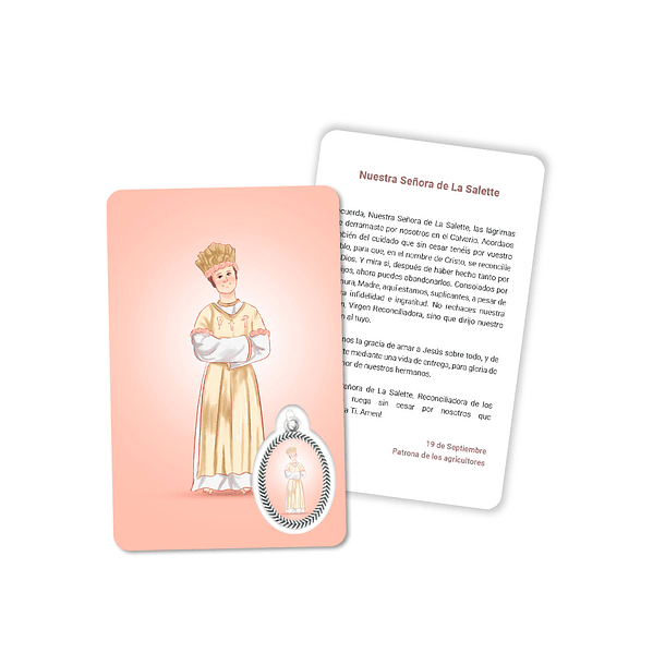 Cartão com oração de Nossa Senhora de La Salette 2