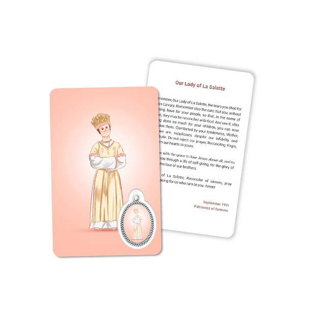 Cartão com oração de Nossa Senhora de La Salette 4