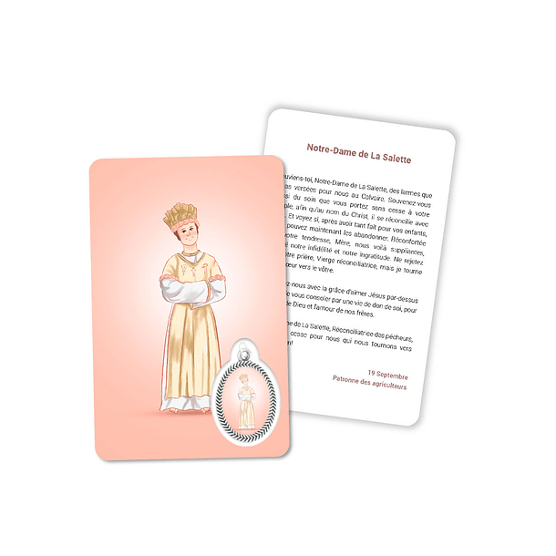 Prayer's card to Our Lady of La Salette 5