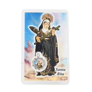 Card with prayer of Saint Rita