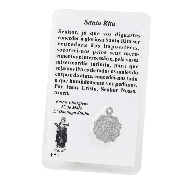 Cartão com oração a Santa Rita 2