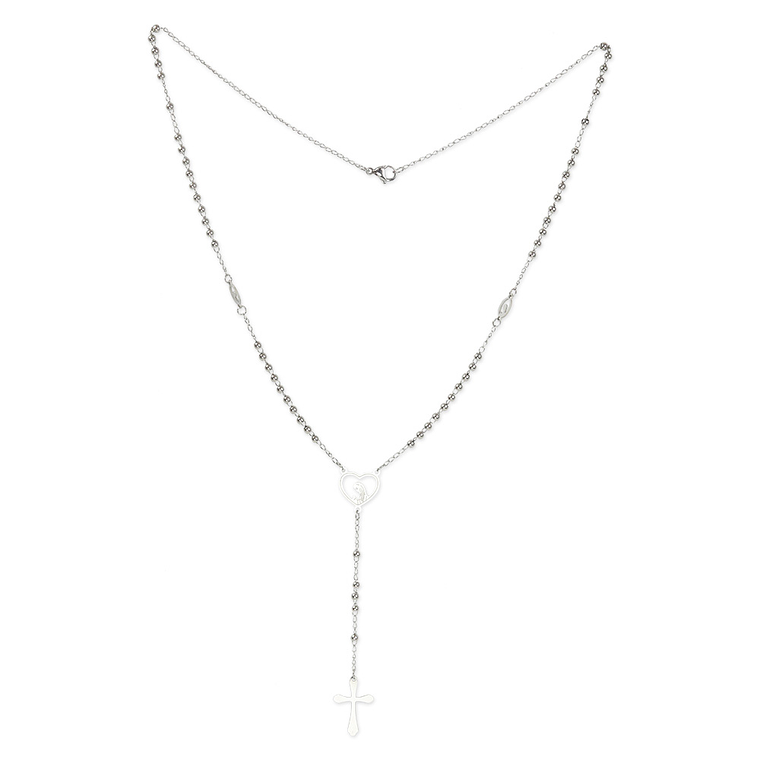 Our Lady of Fátima stainless steel rosary 2