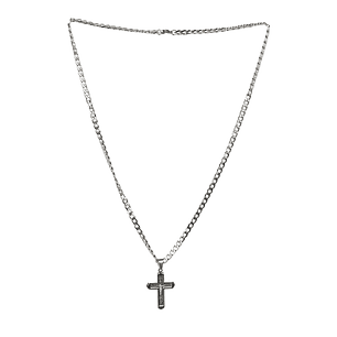 Stainless steel necklace with prayer