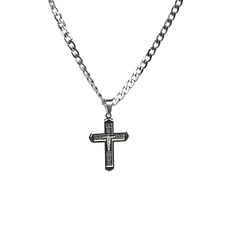 Stainless steel necklace with prayer