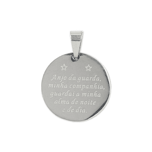 Medalha aço inoxidável Anjo da Guarda