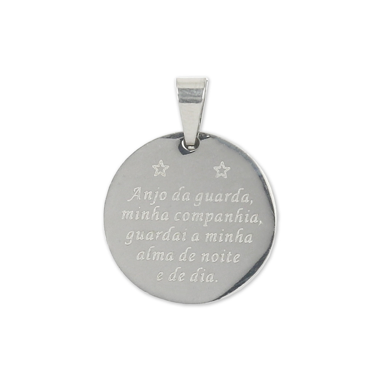 Medalha aço inoxidável Anjo da Guarda 1