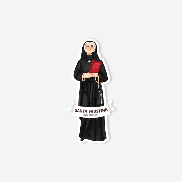 Saint Faustina Catholic sticker 1