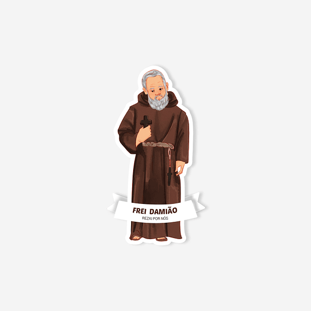 Friar Damian Catholic sticker 1