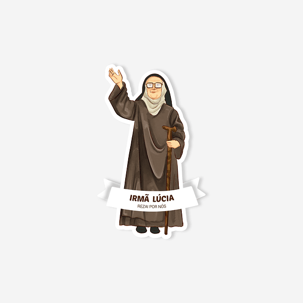 Autocolante católico de Irmã Lúcia 1