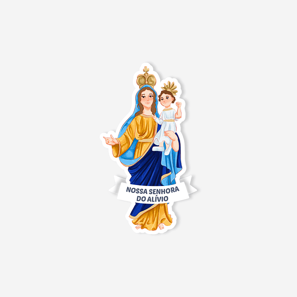 Autocolante católico de Nossa Senhora do Alívio 1