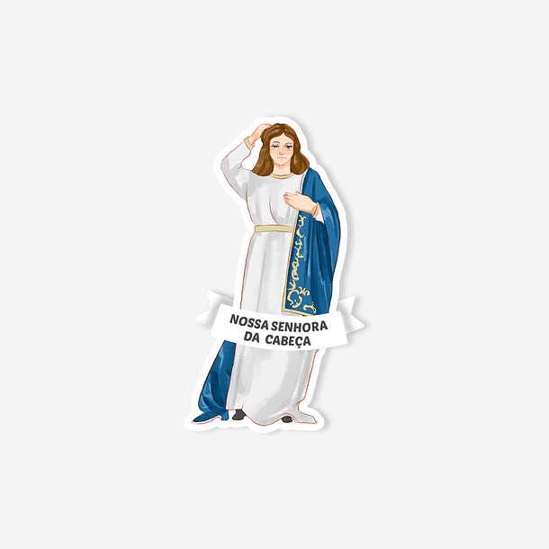 Autocolante católico de Nossa Senhora da Cabeça 1