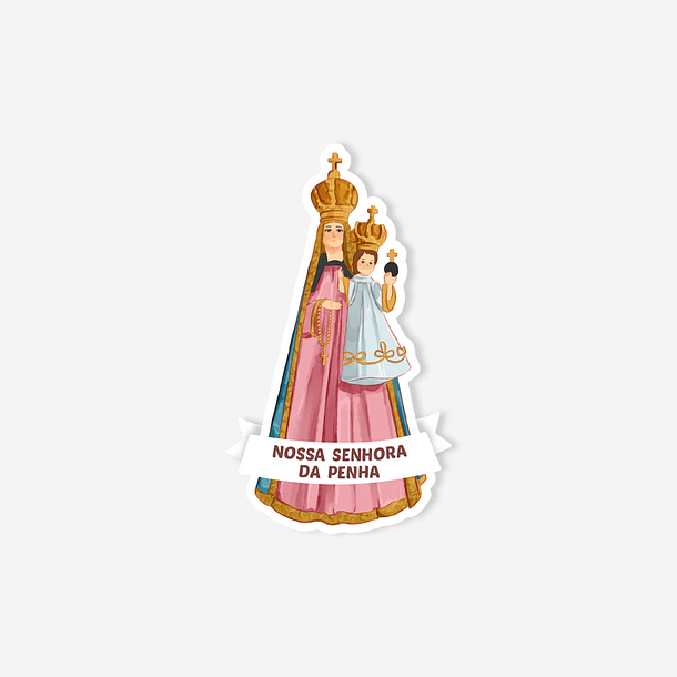 Pegatina católica de Nuestra Señora de la Penha 1