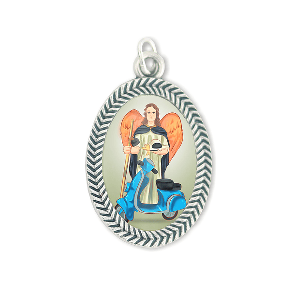 Médaille Saint Raphaël avec Moto 