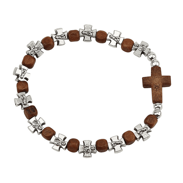 Bracelet en bois catholique