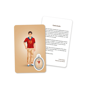 Carte avec prière de Carlo Acutis