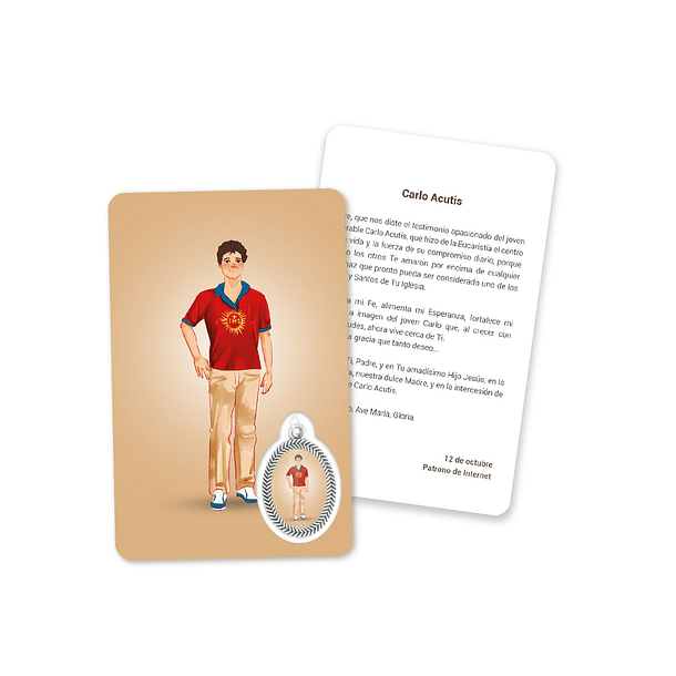Carte avec prière de Carlo Acutis 2