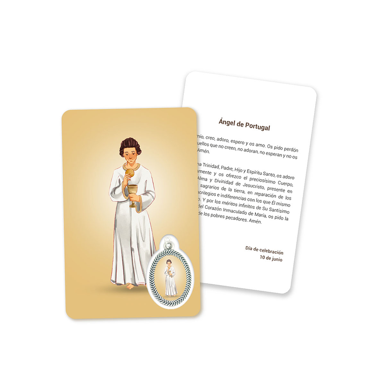 Prayer's card to Angel of Portugal 2
