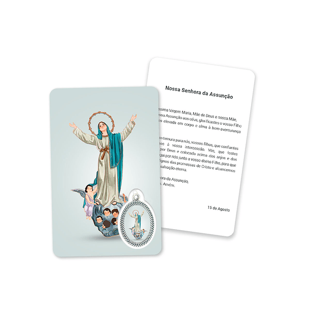 Tarjeta con oración a Nuestra Señora de la Asunción 1