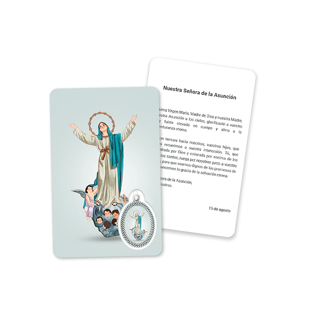 Tarjeta con oración a Nuestra Señora de la Asunción 2
